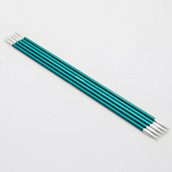 47036 Knit Pro Спицы чулочные для вязания Zing 3,25мм/20см, алюминий, 5шт