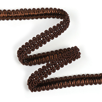 Тесьма Шанель плетеная TBY шир.12мм 0384-0016 цв.030 коричневый уп.18,28м