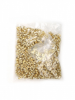 Люверсы сталь TBY.2552 №1,7 (Ø 3мм, h 3,7мм) цв. золото уп. 1000шт