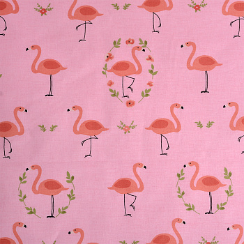 Ткань ранфорс Фламинго, арт.FD-G-7750-3, 130г/м², 100% хлопок, шир.240см, цв.розовый, уп.10м