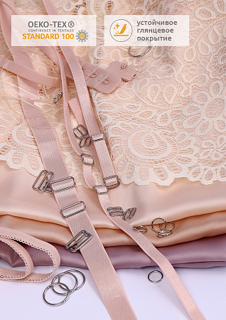 Крючок для бюстгальтера 15мм металл TBY-915 цв.никель, уп.100шт