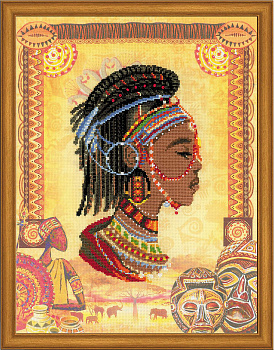 Набор для вышивания РИОЛИС арт.0047 РТ Африканская принцесса 30х40 см