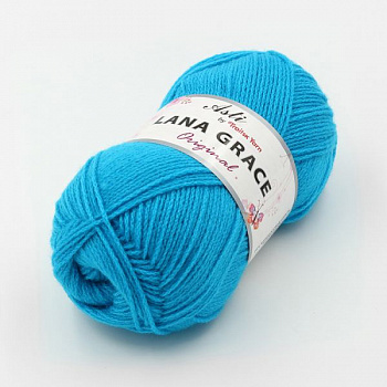 Пряжа для вязания ТРО LANA GRACE Original (25% мериносовая шерсть, 75% акрил супер софт) 5х100г/300м цв.0474 голубая бирюза