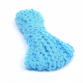 Тесьма плетеная вьюнчик арт.С-3014 (3582) г17 шир.8мм (5мм) цв.178 голубой уп.20м