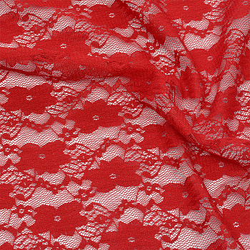 Кружевная ткань стрейч арт.TBY.M903 шир.150см 100 г/м² цв.146 т.красный уп.22,86м