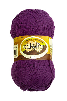 Пряжа ADELIA KISS (100% полиэстер) 10х50г/145м цв.22 т.фиолетовый