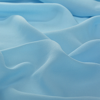 Ткань креп-шифон арт.TBY.8021-068 плот.105г/м2 100% ПЭ шир. 150см цв.68 светло-голубой уп.5м