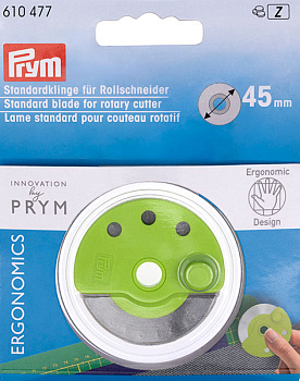 610477 PRYM Запасное лезвие для раскройного ножа, Ø45мм, высококачественная сталь/пластик