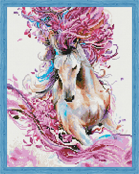 Алмазная вышивка Грациозная лошадь QA202813 40х50 тм Цветной