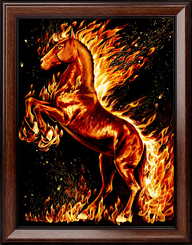 Набор для изготовления картин АЛМАЗНАЯ ЖИВОПИСЬ арт.АЖ.1850 «Огненный конь» 30х40 см