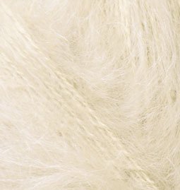 Пряжа для вязания Ализе Mohair classic (25% мохер, 24% шерсть, 51% акрил) 5х100г/200м цв.067 молочный