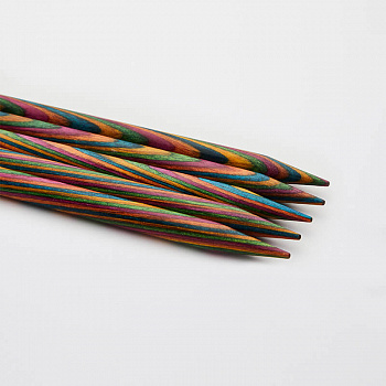 20121 Knit Pro Спицы чулочные для вязания Symfonie 4мм/15см, дерево, многоцветный, 5шт