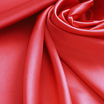 Ткань атлас стрейч 105 г/м² 98% полиэстер, 2% спандекс шир.150 см арт.Р.15055.14 цв.14 красный уп.25м