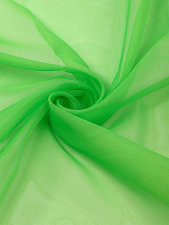 Ткань Вуаль 45 г/м² 100% полиэстер шир.300 см арт.Vei.10 цв.зеленый рул.120м