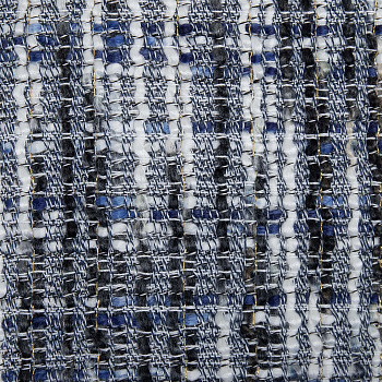 Ткань Твид Шанель 490 г кв.м 100% полиэстер шир.148 см арт.Р.35329.03 цв.03 синий уп.25м (±5м)