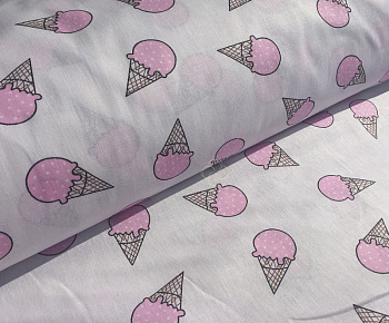 Ткань хлопок Мороженое-1812, 125г/м², 100% хлопок, шир.150см, цв.02 розовый уп.3м