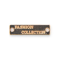 Лэйбл металлический Fashion Collection арт.UF.156.SM 26х7мм цв.золотой уп.50шт