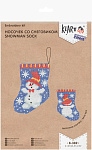 Набор для вышивания KLART арт. 8-382 Носочек со снеговиком 6х8,5 см