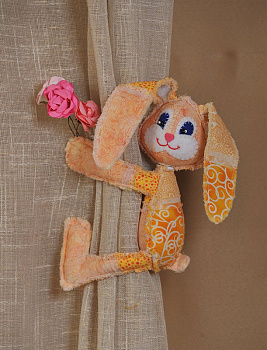 Набор для изготовления текстильной игрушки с магнитами в стиле пэчворк арт.ПМ-804 Пасхальный кролик 26см