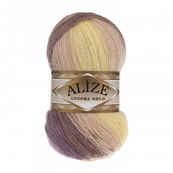 Пряжа для вязания Ализе Angora Gold Batik (20% шерсть, 80% акрил) 5х100г/550м цв.6954