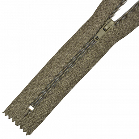 Молния Mzip брючная №4 замок автомат, 20см н/р цв.F326 серо-оливковый уп.100шт