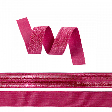 Резинка TBY бельевая Окантовочная блестящая 15мм  сиреневый F174 уп.50 м