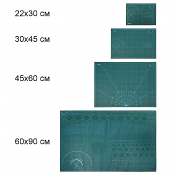 Maxwell коврик раскройный для пэчворка 3мм (A1) 60*90см двухсторонний трёхслойный