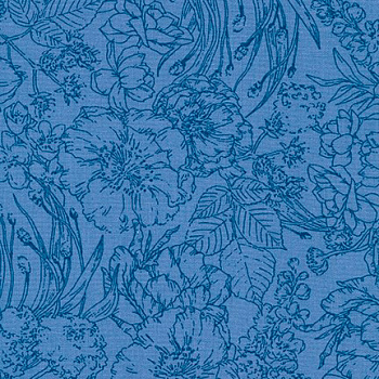 Ткань для пэчворка PEPPY Naturies Notebook 122 г/м² 100% хлопок цв.ABY-19850-77 BLUEBERRY уп.50х55 см
