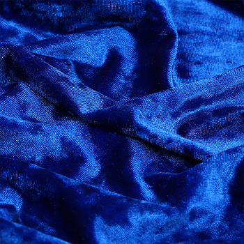 Ткань Бархат мраморный 260 г/м² 95% пэ, 5% спандекс шир.150 см арт.С.2104.07 цв.синий уп.1м