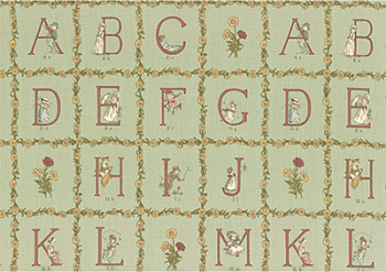 Ткань для пэчворка PEPPY Kate Greenaway Panel 115 г/м² 100% хлопок цв.31008-60 уп.60х110 см