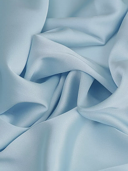 Ткань шелк Армани 90г/м² 97% ПЭ 3% Спандекс шир.150см арт.TBYArm-076 цв.76 св.голубой рул.25м
