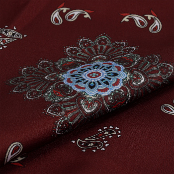 Ткань шелк Армани креп 90 г/м² 97% полиэстер, 3% лайкра шир.148 см арт.T.0262.4 цв.04 красный рул.25м