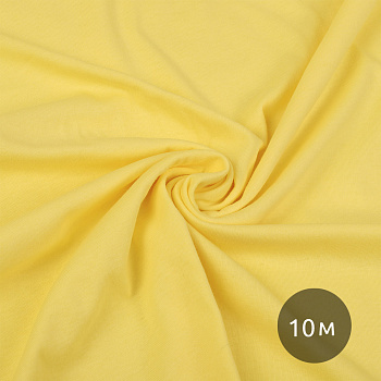 Ткань трикотаж Кулирка хлопок 145г опененд 100+100см желтый 11-0620 уп.10м