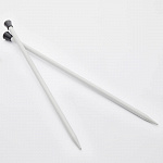 45202 Knit Pro Спицы прямые для вязания Basix Aluminum 3мм/25см, алюминий, серебристый 2 шт.
