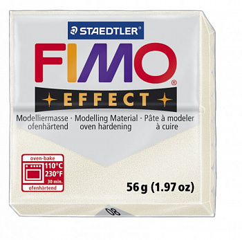 FIMO Effect полимерная глина, запекаемая в печке, уп. 56г цв.перламутр, арт.8020-08