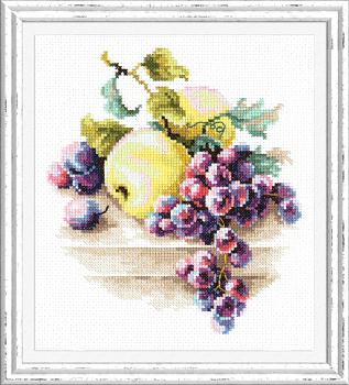 Набор для вышивания ЧУДЕСНАЯ ИГЛА арт.50-05 Виноград и яблоки 16х18 см