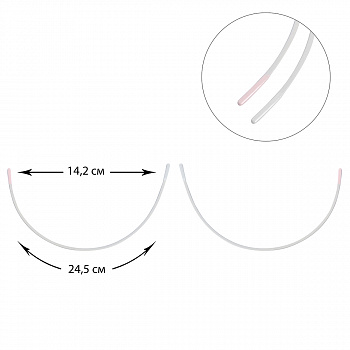 Косточки корсетные полукруг металл TBY-75415 14,2х24,5см уп.100шт