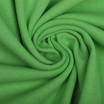 Ткань трикотаж Рибана с лайкрой 215г опененд 80-90см зел.яблоко 16-6444 уп.3м