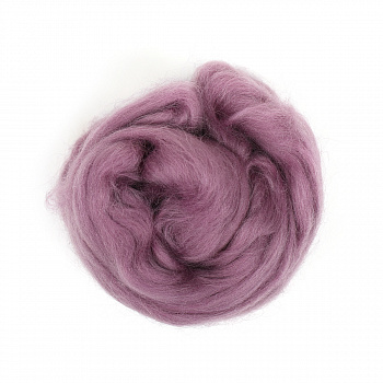 Шерсть для валяния ПЕХОРКА полутонкая шерсть (100%шерсть) 50г цв.410 сиреневый туман