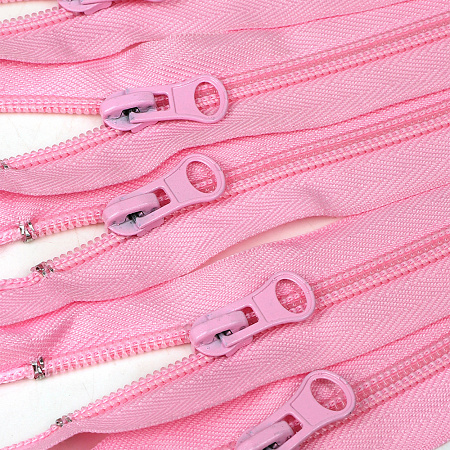 Молния Mzip пласт. спираль №5-N 70см цв.F134 св.розовый уп.10шт