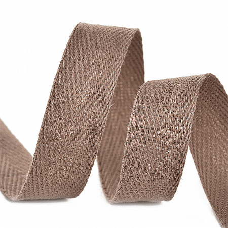 Лента-тесьма 10мм киперная 2,5г хлопок TBY.CT цв.F293 т.бежевый уп.5м