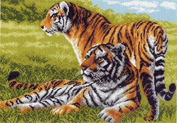 Рисунок на канве МАТРЕНИН ПОСАД арт.37х49 - 0617 Бенгальские тигры