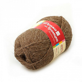 Пряжа для вязания ТРО Деревенька (100% шерсть) 10х100г/170м цв.2459 натуральный темный