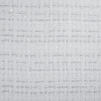 Ткань Твид Шанель 420 г кв.м 100% полиэстер шир.148 см арт.Р.35321.05 цв.05 белый уп.25м (±5м)