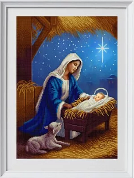 Рисунок на ткани (Бисер) КОНЁК арт. 1412 Рождество Христово 29х39 см