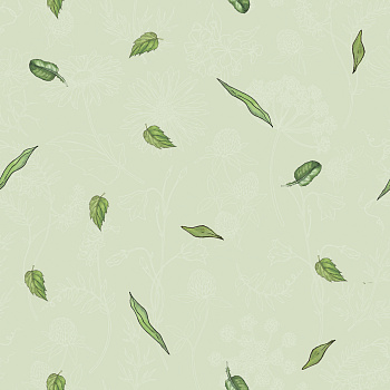Ткань для пэчворка PEPPY Полевые Цветы 135 г/м² 100% хлопок цв.ПЦ-20 зеленый уп.50х50 см