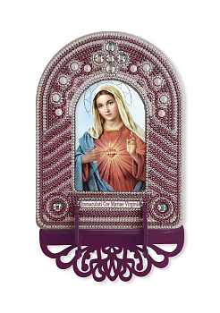 Набор для вышивания бисером НОВА СЛОБОДА арт.ВК1025 Непорочное Сердце Марии 10х13 см