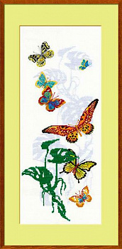 Набор для вышивания РИОЛИС арт.903 Экзотические бабочки 22х50 см