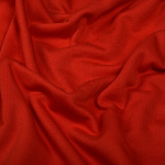 Ткань трикотаж Футер 2х нитка начес хлопок 190г опененд 100+100 красный 18-1763 пач.20-25кг