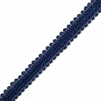 Тесьма Шанель плетеная шир.12мм цв.синий уп.18,28м А